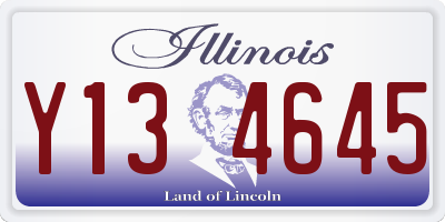 IL license plate Y134645