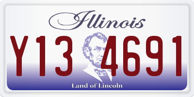 IL license plate Y134691