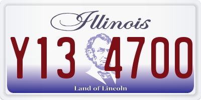 IL license plate Y134700
