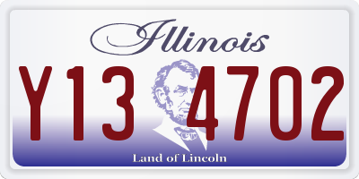 IL license plate Y134702