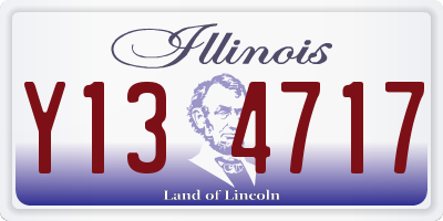 IL license plate Y134717