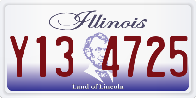 IL license plate Y134725