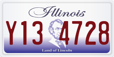 IL license plate Y134728