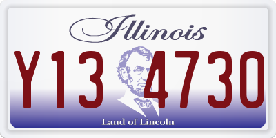 IL license plate Y134730