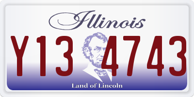 IL license plate Y134743