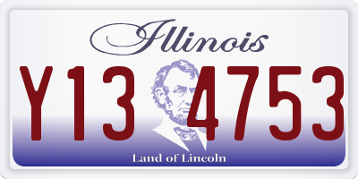 IL license plate Y134753