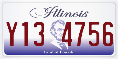 IL license plate Y134756