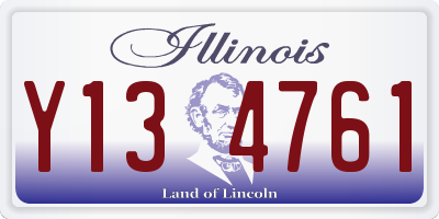 IL license plate Y134761