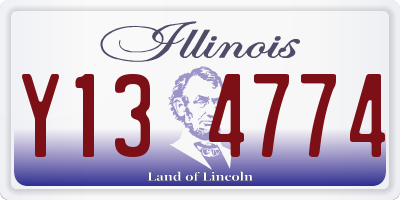 IL license plate Y134774