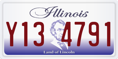 IL license plate Y134791