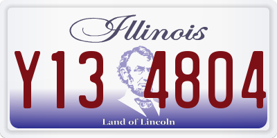 IL license plate Y134804