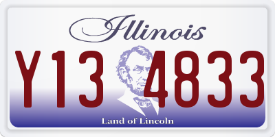 IL license plate Y134833
