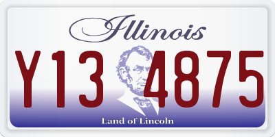 IL license plate Y134875