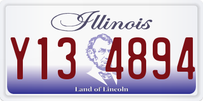 IL license plate Y134894
