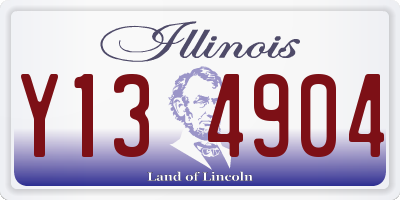 IL license plate Y134904