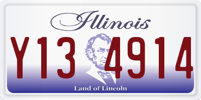 IL license plate Y134914