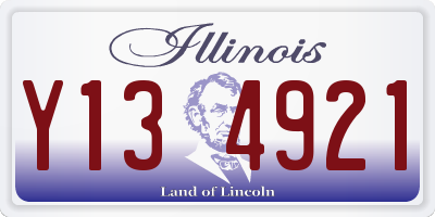 IL license plate Y134921