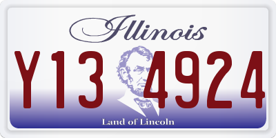 IL license plate Y134924