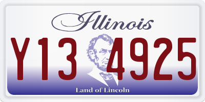 IL license plate Y134925