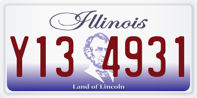 IL license plate Y134931