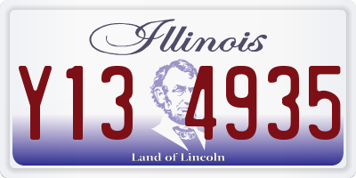 IL license plate Y134935