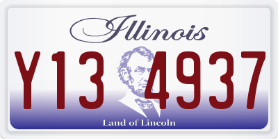 IL license plate Y134937
