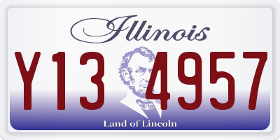 IL license plate Y134957