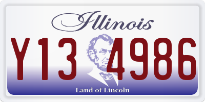 IL license plate Y134986