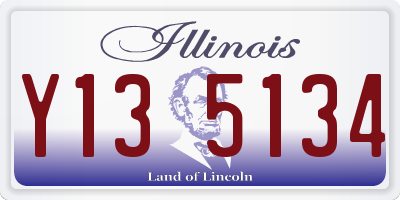 IL license plate Y135134