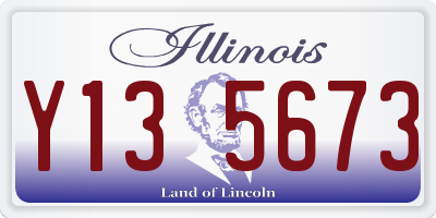 IL license plate Y135673