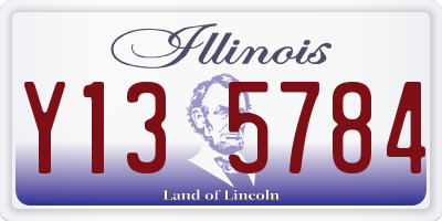 IL license plate Y135784