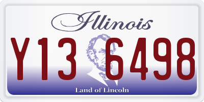 IL license plate Y136498