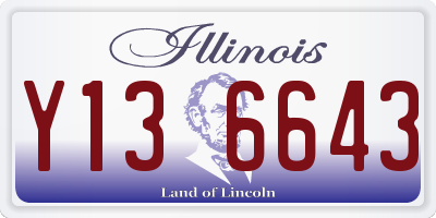 IL license plate Y136643