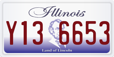 IL license plate Y136653