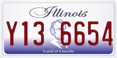 IL license plate Y136654