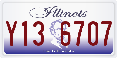 IL license plate Y136707