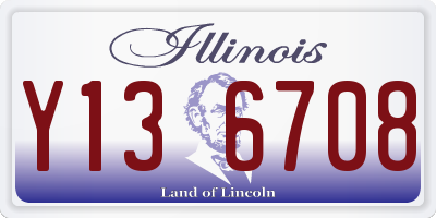 IL license plate Y136708
