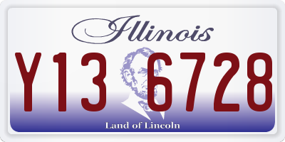 IL license plate Y136728