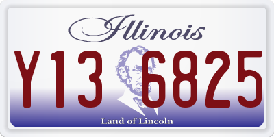 IL license plate Y136825