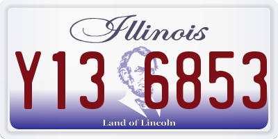 IL license plate Y136853