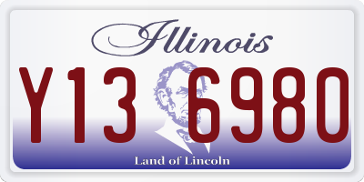 IL license plate Y136980