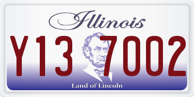 IL license plate Y137002