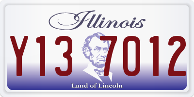 IL license plate Y137012