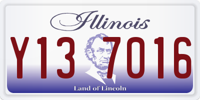 IL license plate Y137016