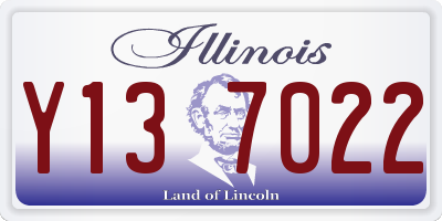 IL license plate Y137022