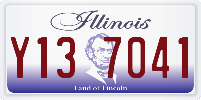 IL license plate Y137041