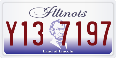 IL license plate Y137197