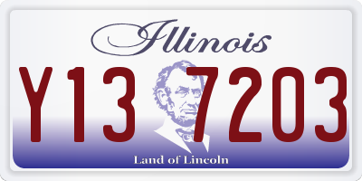 IL license plate Y137203
