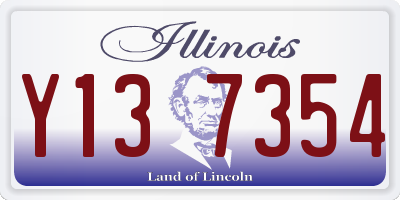 IL license plate Y137354