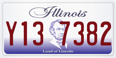IL license plate Y137382